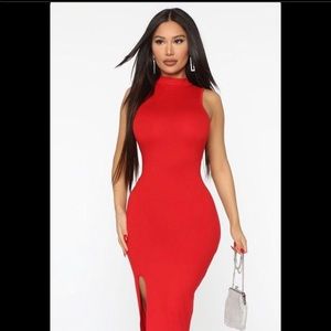 Long dress red